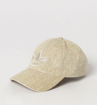 adidas Cappello da baseball in denim candeggiato con logo ricamato