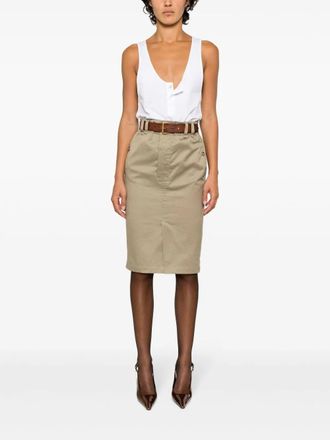 Saint Laurent Top Egyptische Katoenen Popeline