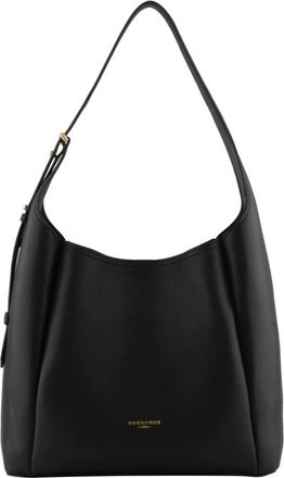 Pourchet Tassen, Dames, Zwart, ONE Size, Leer, S&eacute;vign&eacute; Schoudertas