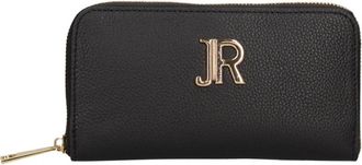 John Richmond Compact Zip Wallet - Dames - Portefeuilles - Zwart - ONE Size - Katoen - Accessoires