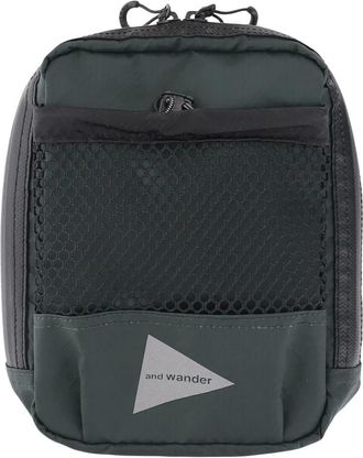 And Wander Cross Body Bags, male, Green, Size: ONE SIZE Nylon Cross-body Bag With Logo