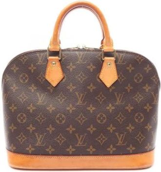 Louis Vuitton Pre-owned Vintage Monogram Canvas Handbag - Dames - Vintage Handtas - Bruin - ONE Size - Leer - Vintage