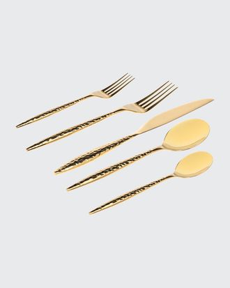 Godinger Avelino Shiny Gold 20-Piece Flatware Set - 18/10