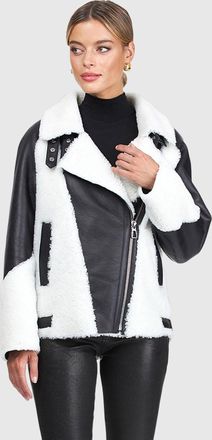 Gorski SHEARLING LAMB ZIP MOTO JACKET