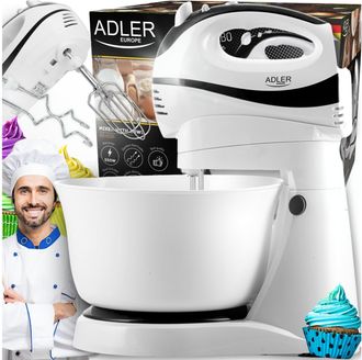 Adler Europe Ad 4206 Batidora De Varillas Negro, Blanco 300 W