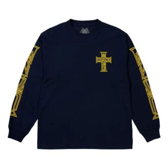 Palace Y So Cross Long-Sleeve T-Shirt Navy P30LS006