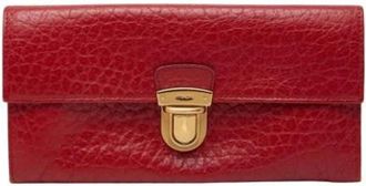 Prada Pre-owned Wallets, female, Red, Size: ONE SIZE Pre-owned Leather Wallet
