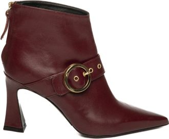 Albano Schoenen, Dames, Rood, 39 EU, Leer, Tronchetto Enkellaars