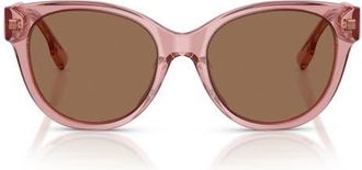 Tory Burch 54mm Phantos Sunglasses in Transparent Light Pink at Nordstrom