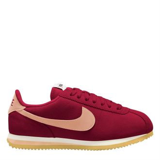 Nike Cortez-su&egrave;de sneakers voor dames (Team Rood/Roze)