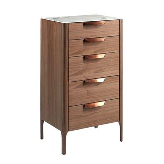 Angel Cerd&aacute; Chifonier nogal y fibra de vidrio efecto m&aacute;rmol