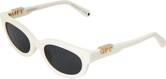 Off-white Off White Sparks vierkante zonnebril voor dames (Wit/donkergrijs)