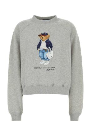 Polo Ralph Lauren Melange Grey Cotton Sweatshirt