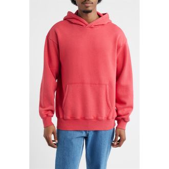 BP. Washed Fleece Hoodie in Red Beauty at Nordstrom, Size Xx-Large