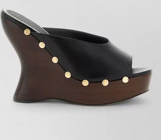 Magda Butrym leather studded wedge mules