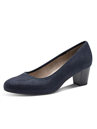 Jana Pumps JANA, Damen, Gr. 37, blau (nachtblau), Textil, Schuhe Pumps