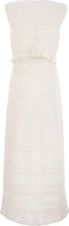 Fabiana Filippi Womens Light Cotton Sleeveless Dress - White - Size EU 34 (Womens)