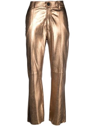 Forte_Forte Pantaloni a vita alta affusolati - Oro