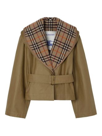 Burberry check-warmer jacket - Neutrals
