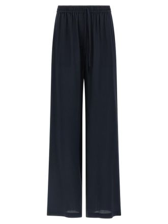 P.A.R.O.S.H. Blue Silk Casual Womens Pants