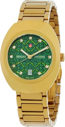 Rado Diastar Original Automatic Crystal Green Dial Ladies Watch R12171313