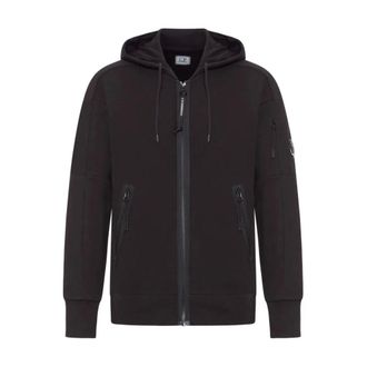 C.P. Company C.p. Company, Hoodies & sweatvesten, Heren, Zwart, M, Diagonale Hoodie van Fleece