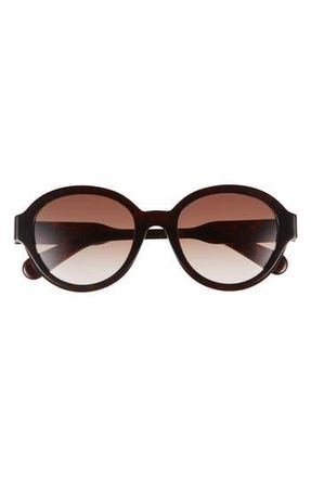 Chlo&eacute; 54mm Round Sunglasses in Havana Havana Brown at Nordstrom Rack
