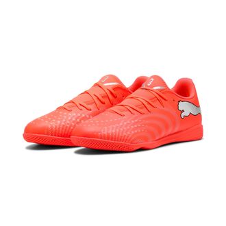Puma Fussballschuh PUMA FUTURE 9 PLAY IT, Gr. 42,5, glowing rot, puma wei&szlig;, puma schwarz, puma silber, Synthetik, Schuhe Fussballschuh, f&uuml;r Halle und Stras