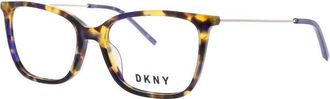 DKNY Ladies Tortoise Rectangular Eyeglass Frames Dk7008