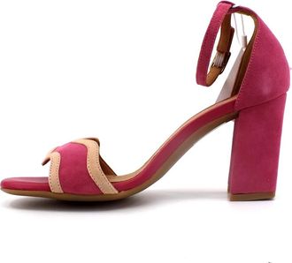 Geox Sandalen met hoge hak - Dames - Sandalen met hakken - Roze - 39 EU - Leer - Schoenen