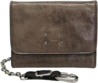 Chlo&eacute; Pre-owned 3P0438 Tri-fold Portemonnee - Heren - Vintage Accessoires - Bruin - ONE Size - Leer - Vintage