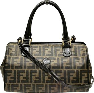 Fendi Brown Zucca Boston Bag (Pre-Owned)