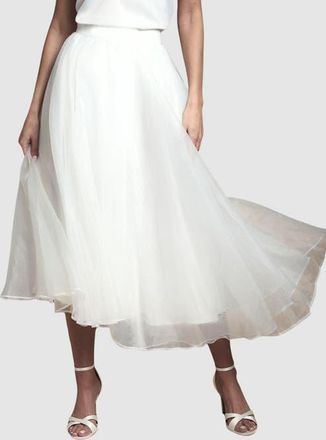 Coast Organza Skirt in Ivory at Nordstrom, Size 10