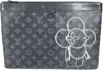 Louis Vuitton Pre-owned Monogram Eclipse Clutch - Dames - Vintage Clutch - Zwart - ONE Size - Vintage