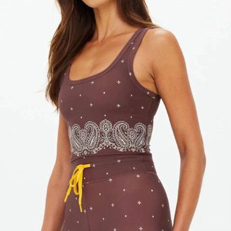 The Upside Womens Mikkola Lou Scoop Crop Top In Twig