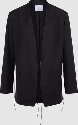 SU Designs Blazer Raw-Cut Collar Nero