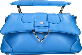 La Carrie Leren Schoudertas - Dames - Handtassen - Blauw - ONE Size - Leer - Tassen
