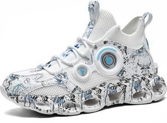 Generic Mens Fashion Sneakers Non Slip Breathable Athletic Running Tennis Shoes Casual Walking Shoes for Male (6.5,White)