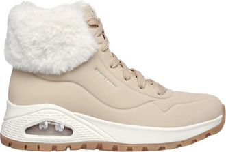 Skechers Uno Rugged Fall Air Boot - Dames - Snowboots - Beige - 36 EU - Leer - Fitness