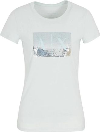 A|X Armani Exchange T-shirts en Polos - Dames - T-shirts - Blauw - XS - Katoen - Tops