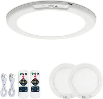 OEM Plafonnier Led - D&eacute;tecteur De Mouvement Pir - Rechargeable Usb-c - 300 Lm 4000 K - Pour Entr&eacute;e Couloir Cuisine - 2 Unit&eacute;s