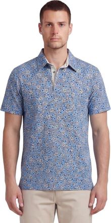 Lords of Harlech Floral Field Mens Knit Polo in Floral Field Blue at Nordstrom, Size Medium