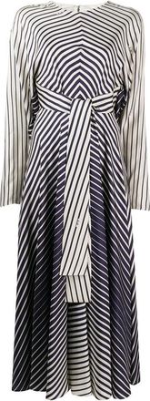 Valentino Garavani Stripe Tie-Waist Maxi Dress