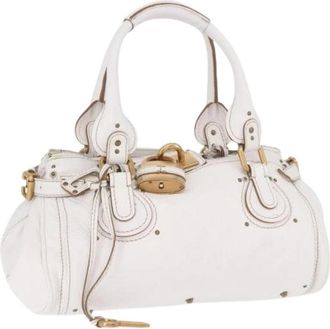 Chlo&eacute; Pre-owned Hand Bag - Dames - Vintage Handtas - Wit - ONE Size - Leer - Vintage