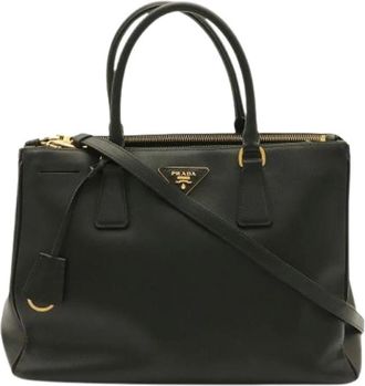 Prada Pre-owned Saffiano Tote Bag - Dames - Vintage Shopper - Zwart - ONE Size - Leer - Vintage