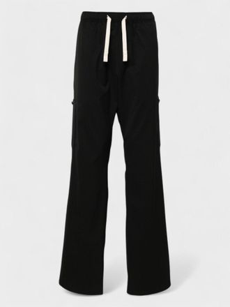 Palm Angels Mens Monogram Loose Pants Black Virgin Wool - Size Large