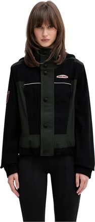 Martine Rose Panelled Logo-Patch Jacket - Dames - Zomerjassen - Zwart - L - Polyester - Jassen
