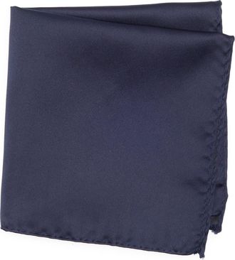 ConStruct Solid Satin Pocket Square in Ink at Nordstrom Rack