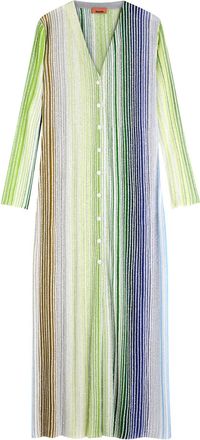 Missoni Striped-intarsia Embellished Metallic-knit Cardigan - Multicoloured - IT48 (UK16 / XL)