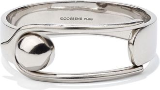 Goossens Boucle polished bracelet - unisex - Palladium Plated Brass - M - Silver